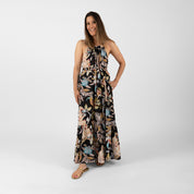 Camila wearing Suvi organic cotton maxi dress in jungle print