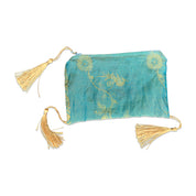 Hand made vintage silk sari pouch