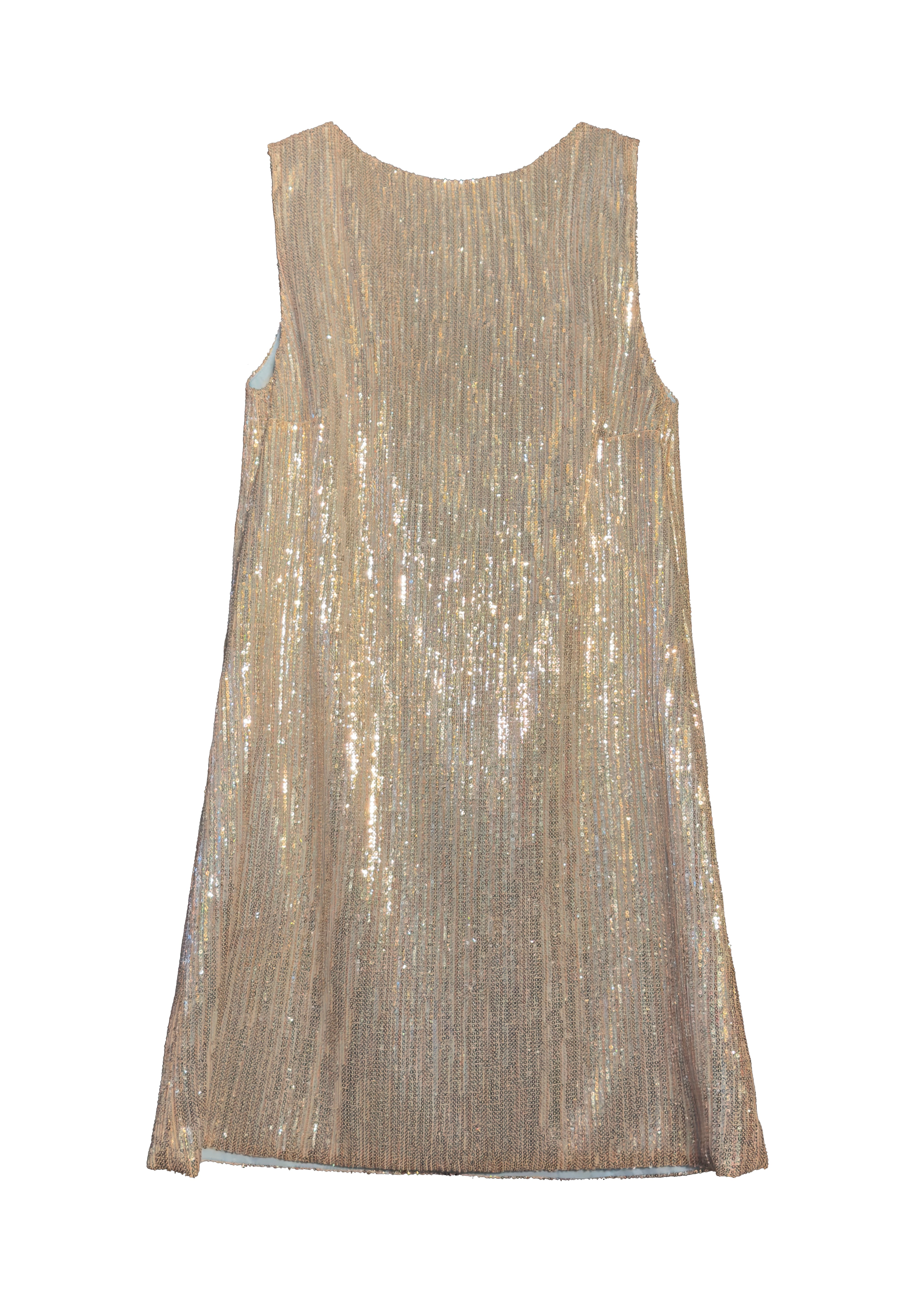 Imu sequin shift dress in silver and gold